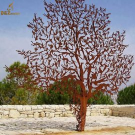 corten steel tree sculpture modern art scupture for sale DZM 590