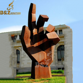 hand design corten steel sculpture make by hand rusty sculpture DZM 528
