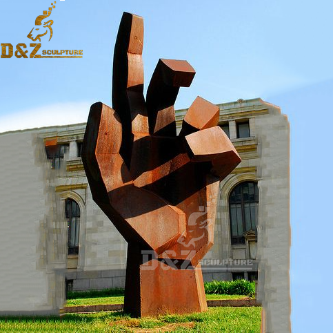 hand design corten steel sculpture make by hand rusty sculpture DZM 528