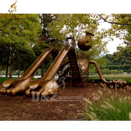 human sculpture playground slide sculpture themes for slides DZM 573