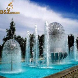 metal dandelion sculpture dandelion wind fountain sculpture garden decor DZM 567