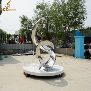 outdoor large sculpture urban decorative stainless steel abstract metal modern sculpture for sale (1)