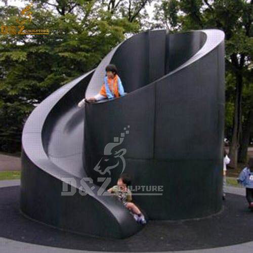 sculpture art modern round slide sculpture for childern for garden DZM 578 (1)