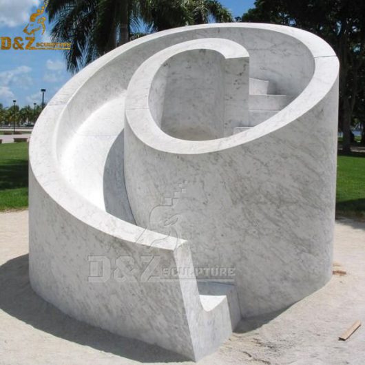 sculpture art modern round slide sculpture for childern for garden DZM 578 (2)