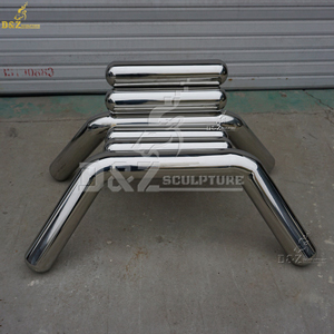stainless steel chair sculpture for home modern art sculpture for sale DZM 595 (6)