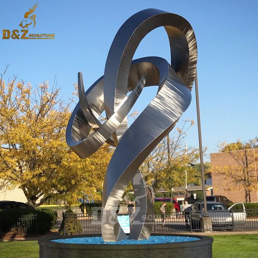 stainless steel modern sculpture art abstract sculpture for garden decor DZM 545