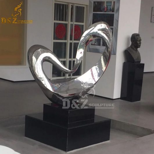 stainless steel sculpture art design inodoor mirror finishing garden sculpture for sale DZM 554
