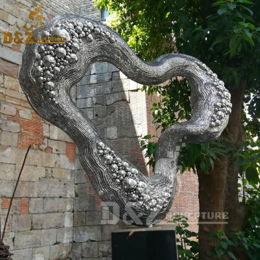 stainless steel sculpture metal outdoor abstract metal sculpture for sale DZM 517
