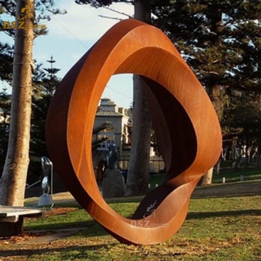 corten steel art sculpture abstract modern sculpture for garden decoration DZM630