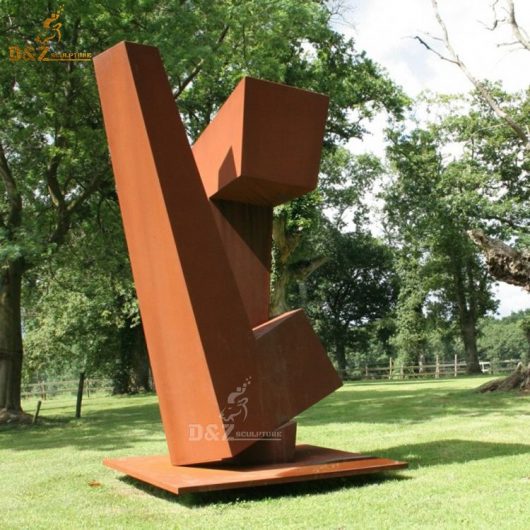 garden corten steel sculpture abstract sculpture art design for sale DZM 627