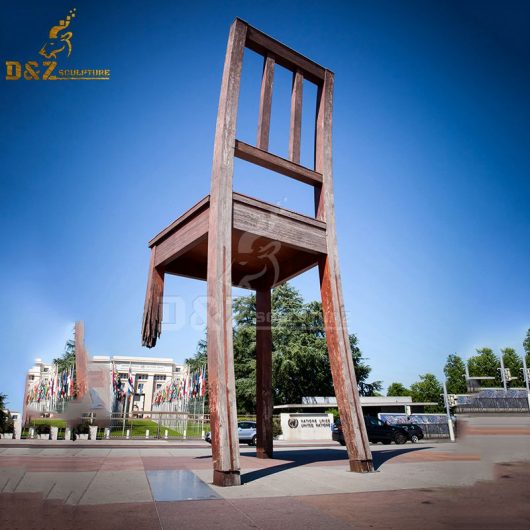 giant table and chair sculpture for garden decor city sculpture DZM 662