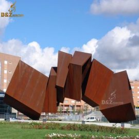 large corten steel sculpture for sale abstract modern art sculpture DZM 628