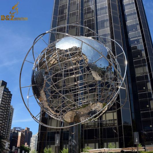 large metal globe sculpture water wave surface for palace DZM 651 (2)