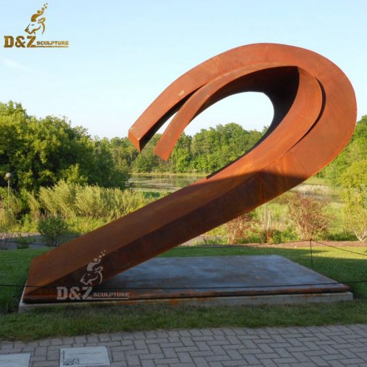 large modern art sculpture corten steel abstract garden sculpture for sale DZM 610