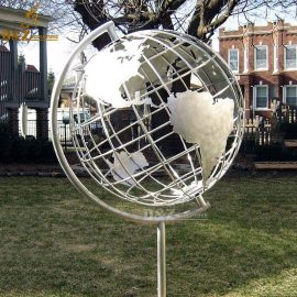 metal world globe sculpture art metal sculpture for sale DZM 648