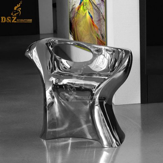 art deco chair arts and crafts chair stainless steel mirror finish art design DZM 670