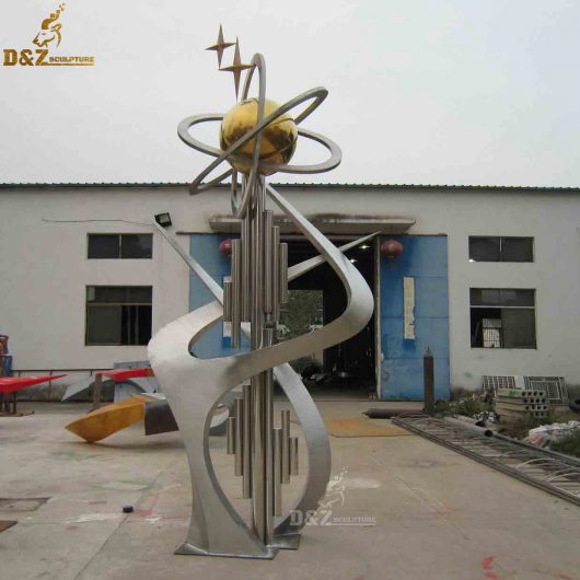 art modern sculpture stainless steel sculpture design for sale DZM 749