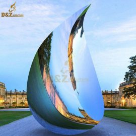 large sculpture stainless steel water drop sculpture for sale DZM 682