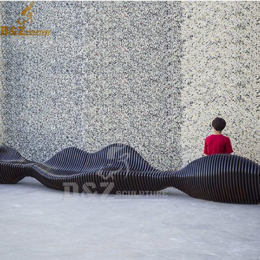 length bench modern sculpture for garden decor art design for sale DZM 665 (2)