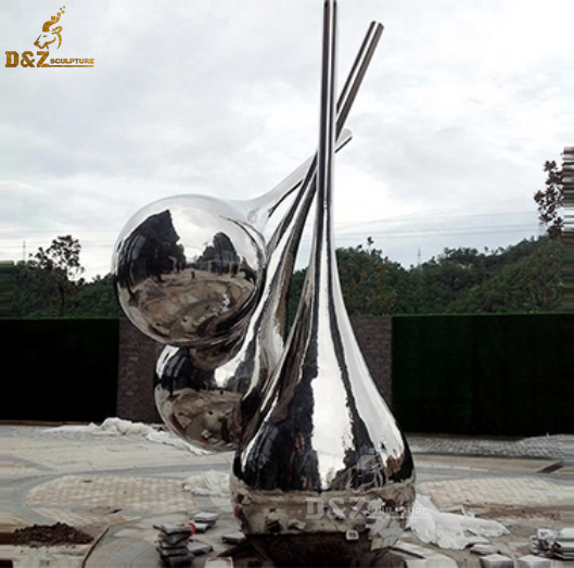 modern art mirror finish sculpture stainless steel sclpture for sale DZM 699