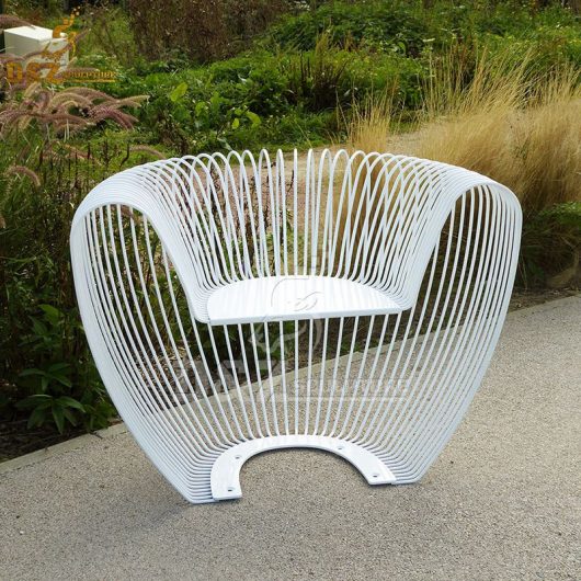 normal size art modern chair sculpture for sale stainless steel wire sculpture DZM 730