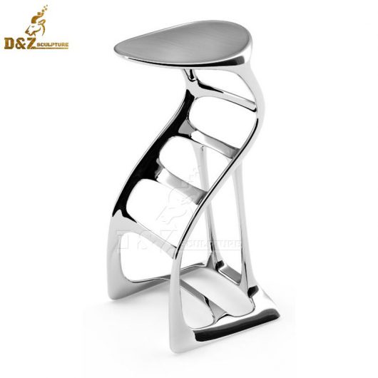 stainless steel art stool sculpture bar stools mirror finishing DZM 743