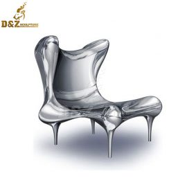 stainless steel chair modern home mirror finishing shiny for sale DZM 674