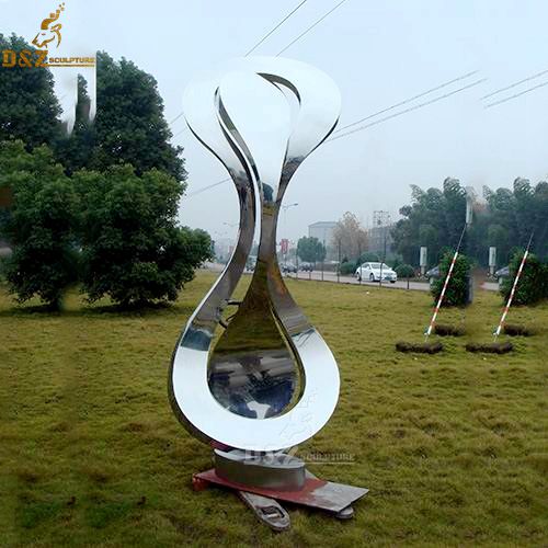 stainless steel lagre mirror finishing sculpture for art modern DZM 745