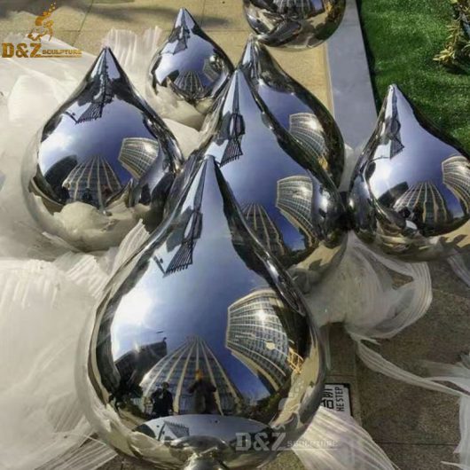 stainless steel sculpture art design water drop design mirror finishing modern sculpture DZM 686