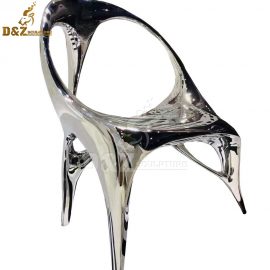 stainless steel sculpture art modern sculpture art chair design for home DZM 734