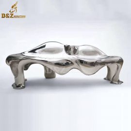 stainless steel sculpture art modern sculpture design for home decor mirror finishing DZM 736
