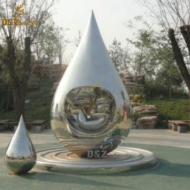 water drop sculpture stainless steel sculpture for art deocr DZM 684