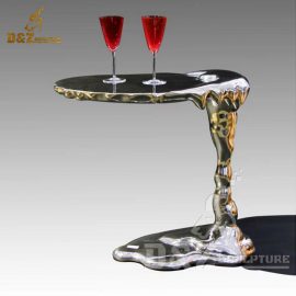 abstract table art sculpture metal art stainless steel coffee table for home decor DZM 768