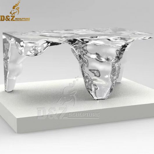 art sculpture modern sculpture for table design Transparent crystal absrtact table DZM 824 (1)