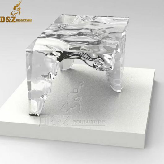 art sculpture modern sculpture for table design Transparent crystal absrtact table DZM 824 (2)