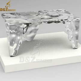 art sculpture modern sculpture for table design Transparent crystal absrtact table DZM 824 (3)
