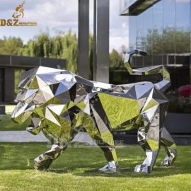 geometric lion animal sculpture for sale art design for indoor decor DZM 821