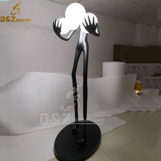 metal art modern abstract figure with led light ball lamp for home decor DZM 808