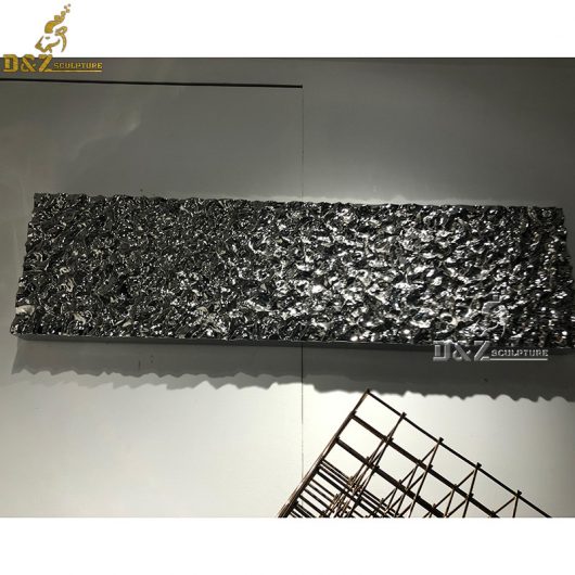 metal modern wall sculptures Rectangular geometric sculpture modern shiny sculpture DZM 817