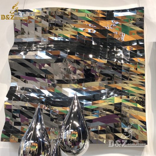 metal wall art sculpture for sale bright shiny sculpture mirror finishing DZM 815 (3)