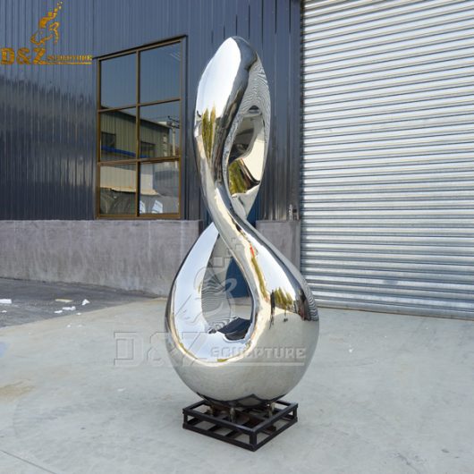 stainless steel 3D abstract mirror finishing sculpture art letter metal 8 design DZM 800