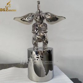 stainless steel absrtact elephant sculpture for art design indoor decor DZM 823 (1)