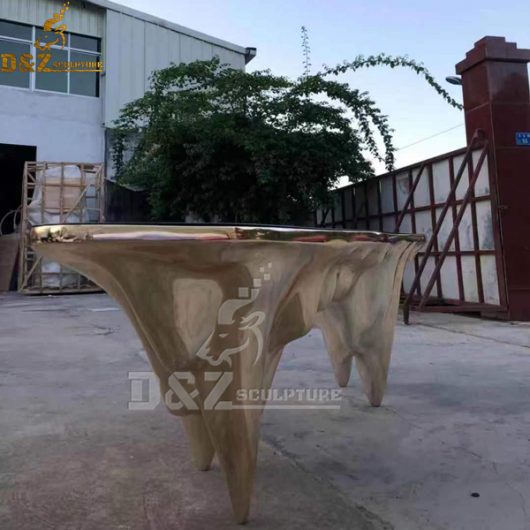 stainless steel coffee table sculpture modern rockery design for sale DZM 809 (2)