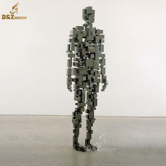 stainless steel sculpture metal art design Cube piler art modern DZM 793