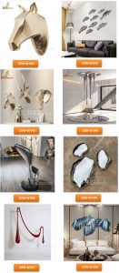 stainless steel indoor modern wall sculpture metal sculpture for home art DZM 865