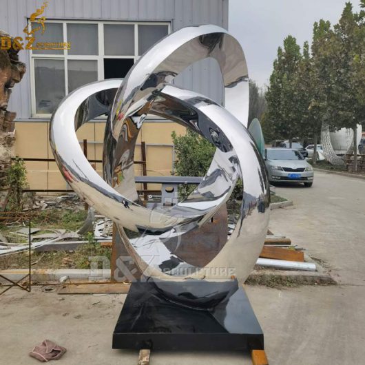 stainless steel art abstract sphere sculpture art design for garden decoration DZM 852