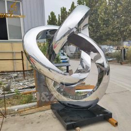 stainless steel art abstract sphere sculpture art design for garden decoration DZM 852 (2)