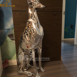 stainless steel art modern dog sculpture for art decoration art design DZM 881 (5)