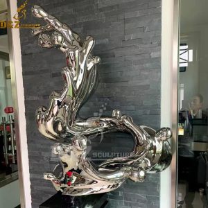 outdoor stainless steel water splish mirror finishing shiny sculpture for garden decoration DZM 871