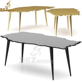 Black and gold stainless steel console table modern console table decor DZM 947